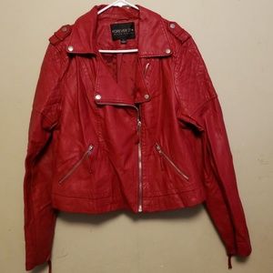 Red faux leather Jacket